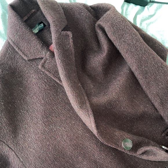 Topshop burgundy coat - Picture 6 of 7